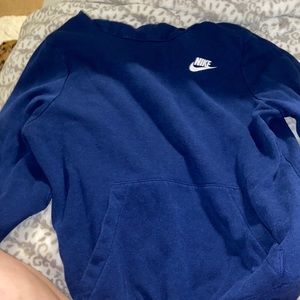 Blue cowl neck Nike hoodie